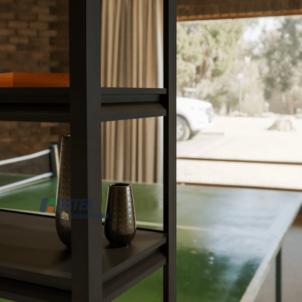 Estante Negro Galvanizado 1200x400x1800mm | 70KG por nivel