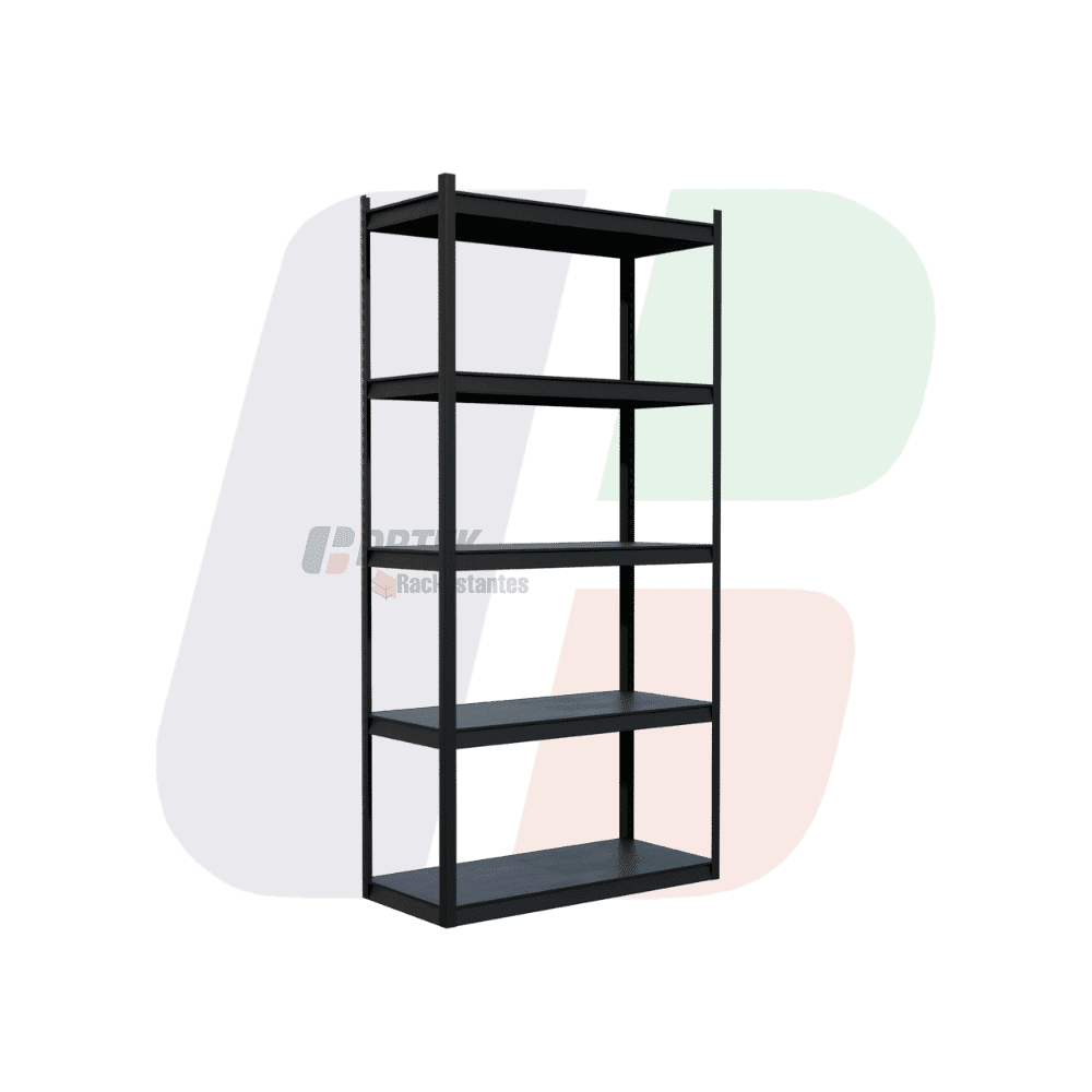 Estante Metálico 5 Niveles 400kg | 180x90x40cm | Negro